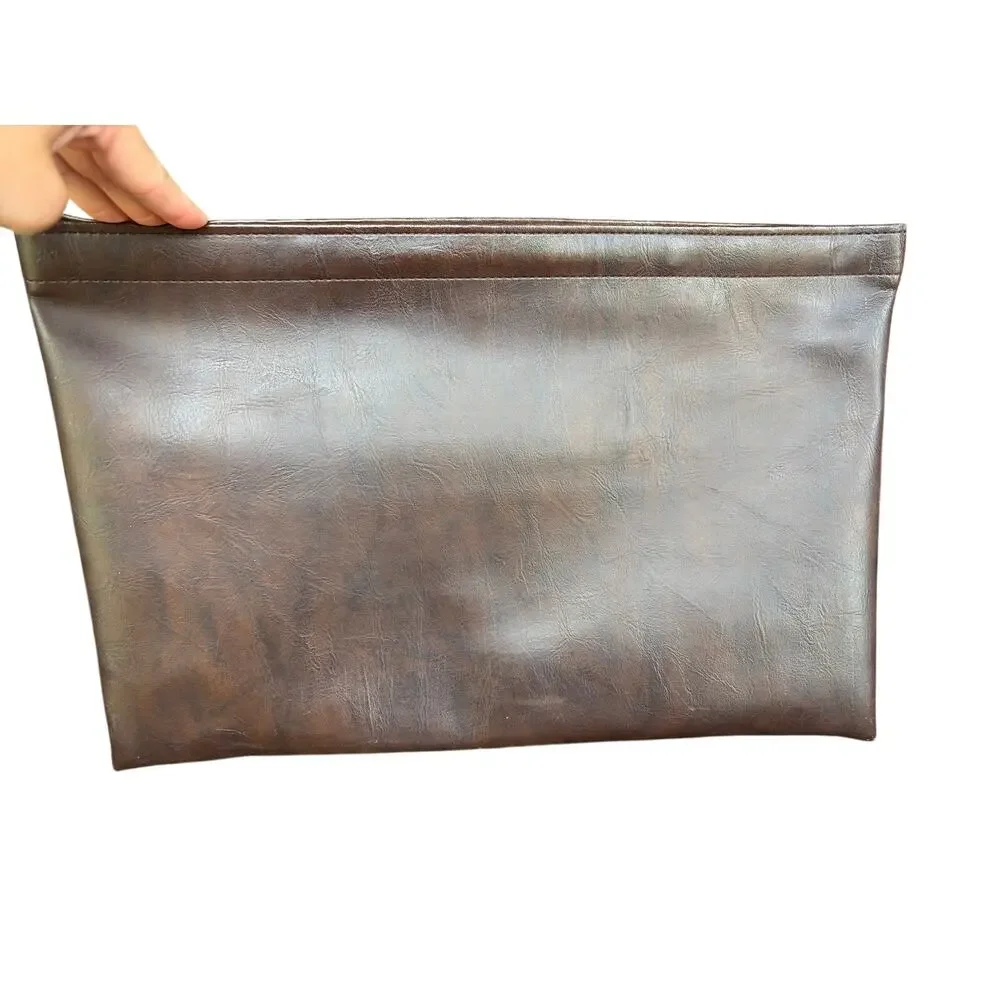 Vtg Hazel Brown Faux Leather Portfolio